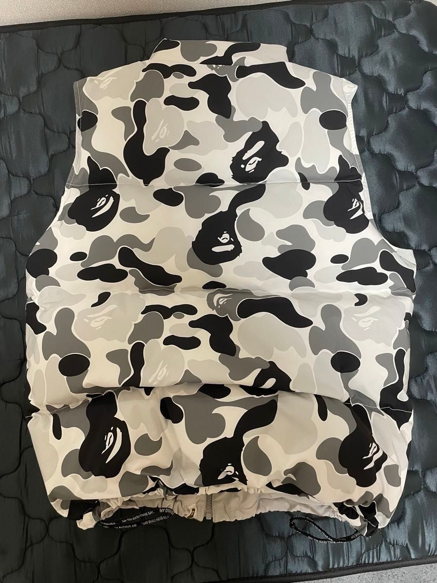 【美品】A BATHING APE BAPE ダウンベスト L リバーシブル