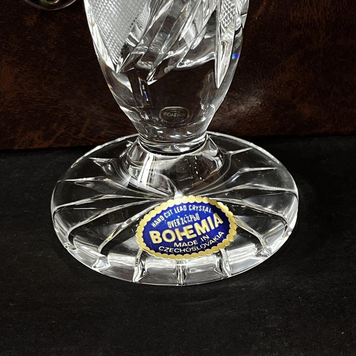 ◆ ボヘミアグラス BOHEMIA GLASS クリスタル 切子 カットグラス 花器 花瓶 ◆の画像5