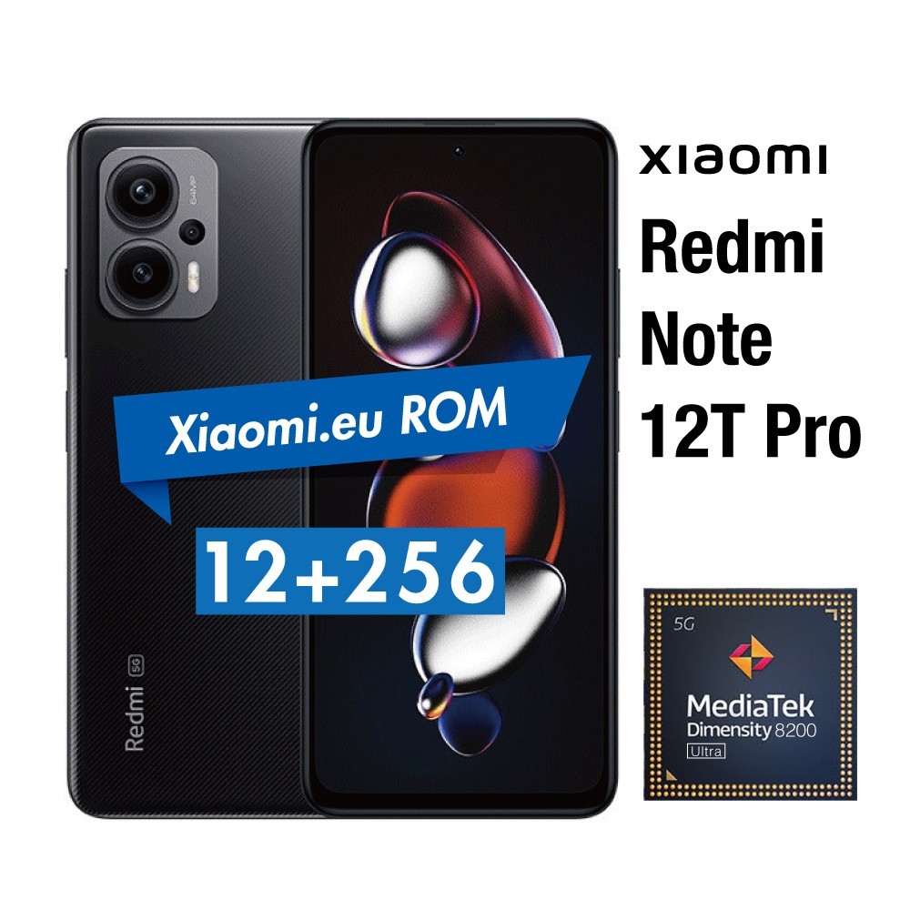 【未使用】Redmi Note 12T Pro 12G/256G ブラック Xiaomi.eu ROM