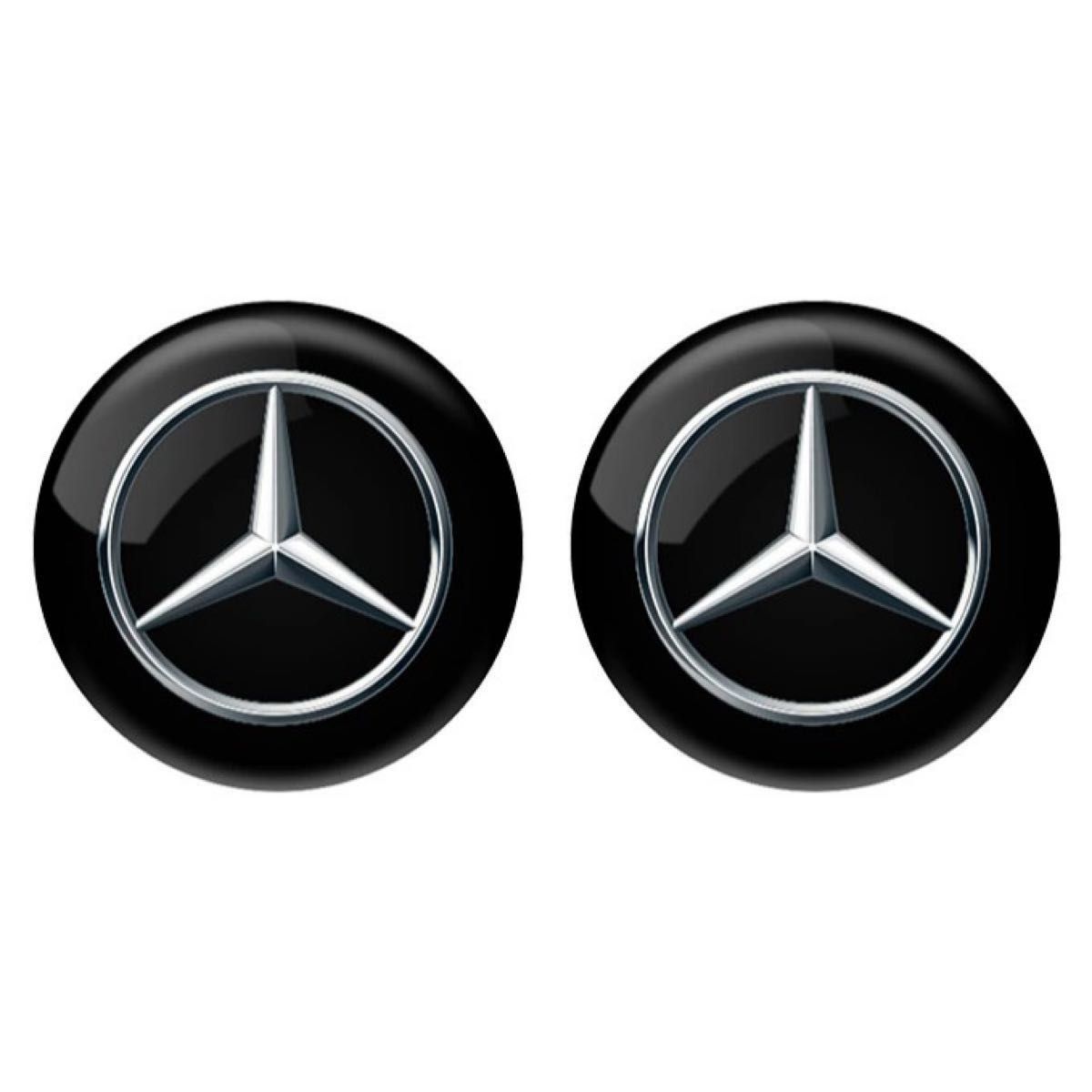 2個セット Mercedes Benz メルセデスベンツ 3D クリスタルエンブレム 14mm 鍵穴マーク 鍵穴隠し キーレス e