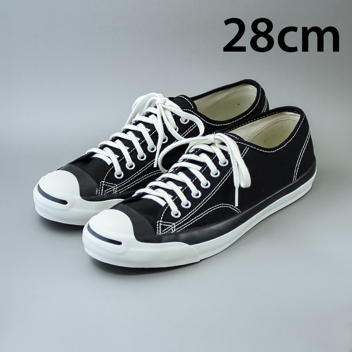 新品】コンバース ジャックパーセル 黒 28 US9 5 復刻モデル 新品】コンバース ジャックパーセル 黒 28 US9 5 復刻モデル