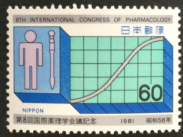 ■■コレクション出品■■【第８回国際薬理学会議】１９８１年　額面６０円_画像1