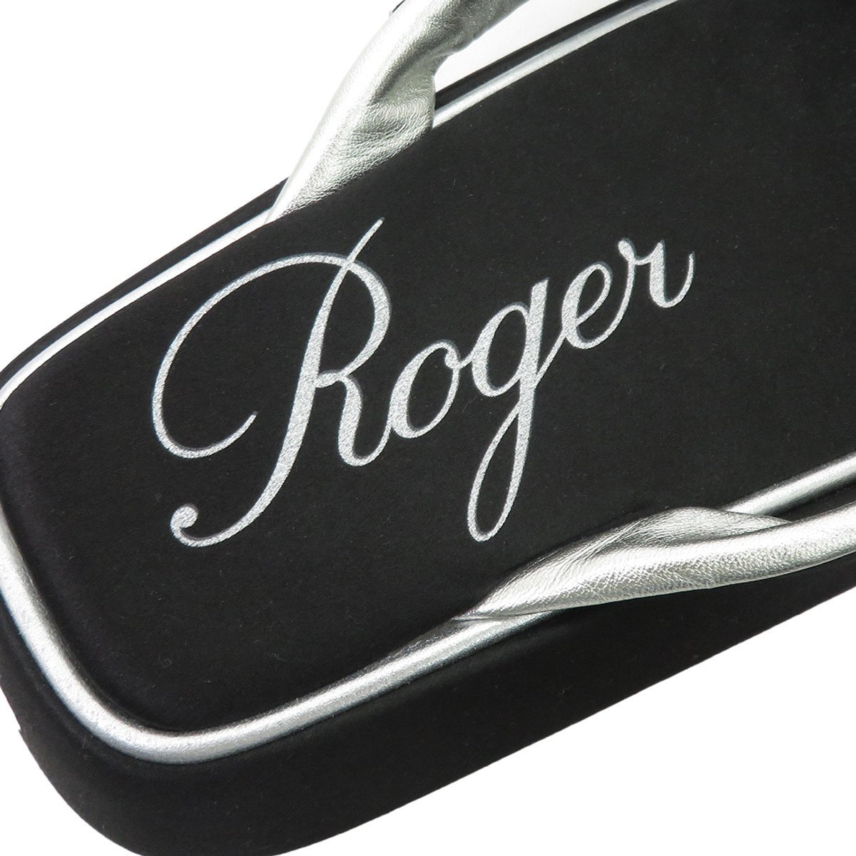 極美品 ROGER VIVIER ロジェ ヴィヴィエ 21SS フリップフロップス 花 フラワー ペイント サテン × レザー トング ビーチ サンダル 46292_画像6