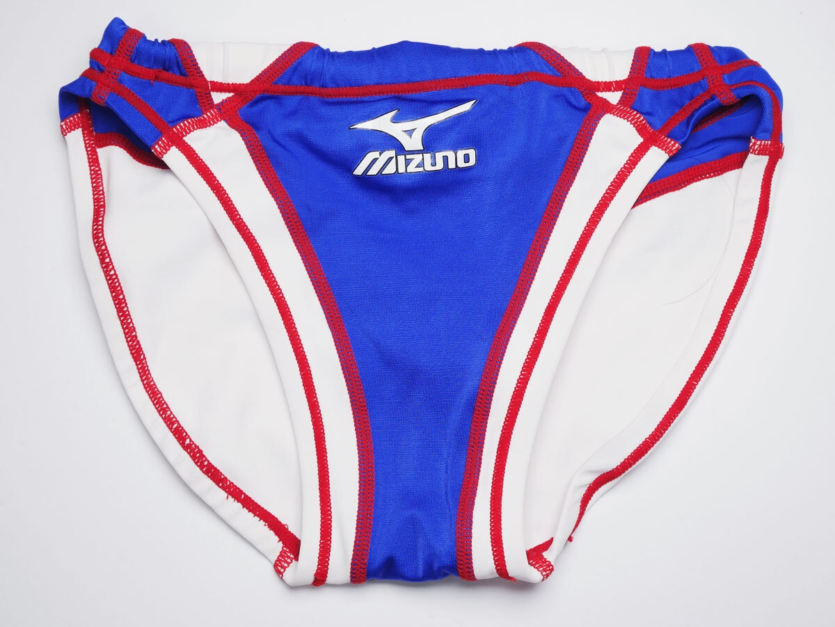 mizuno ミズノ RQ-632型 競パン ブルー×ホワイト×レッドステッチ SSサイズ 検索／競パン arena mizuno asics SPEEDO SURF BLADE AQUX_画像1