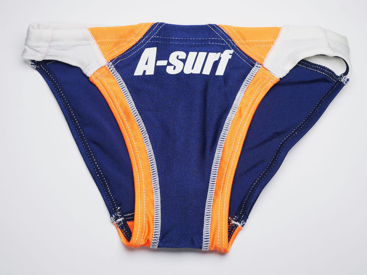 A-SURF/SURF BLADE/AQUX ネイビー×オレンジ×ホワイト SSサイズ 競パン 競泳水着 検索/競パン SPEEDO mizuno asicsの画像1