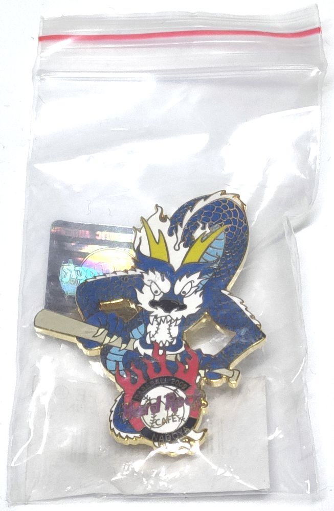 ピンズ　ハードロックカフェ　名古屋　野球 2002 竜　HARD ROCK CAFE NAGOYA BASEBALL PIN DRAGON　中日ドラゴンズ　ピンバッジ ピンバッチ_画像3