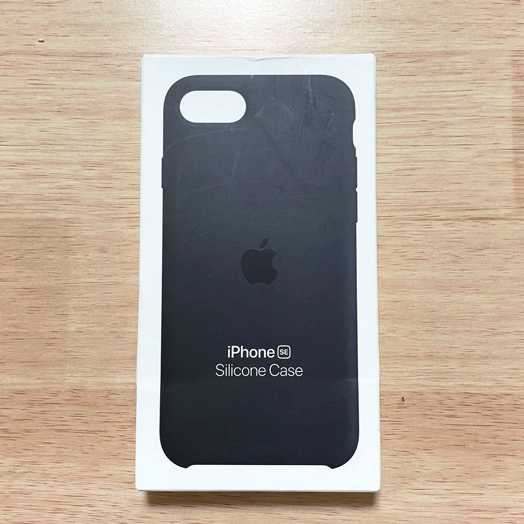 ★新品★ Apple アップル 純正 iPhone 7 / 8 / SE シリコンケース・ミッドナイト 110B23_画像1