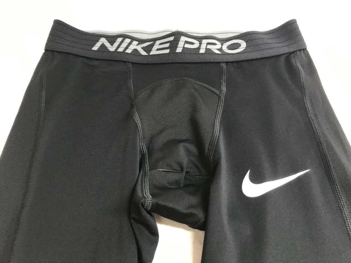 NIKE PRO ナイキ プロ ボトムス レギンス メンズ サイズM ブラック×ホワイト×グレー [WB-0593]_画像3