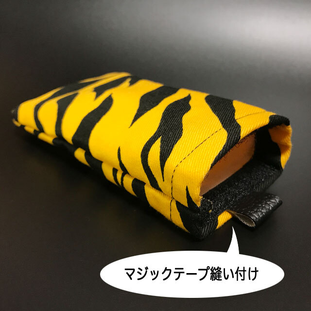 ◎アングラーやキャンパーに人気◎ ハクキンベンジンカイロ・ZIPPO対応コットンポーチ ★虎柄-Tiger Pattern-★送料無料_画像3