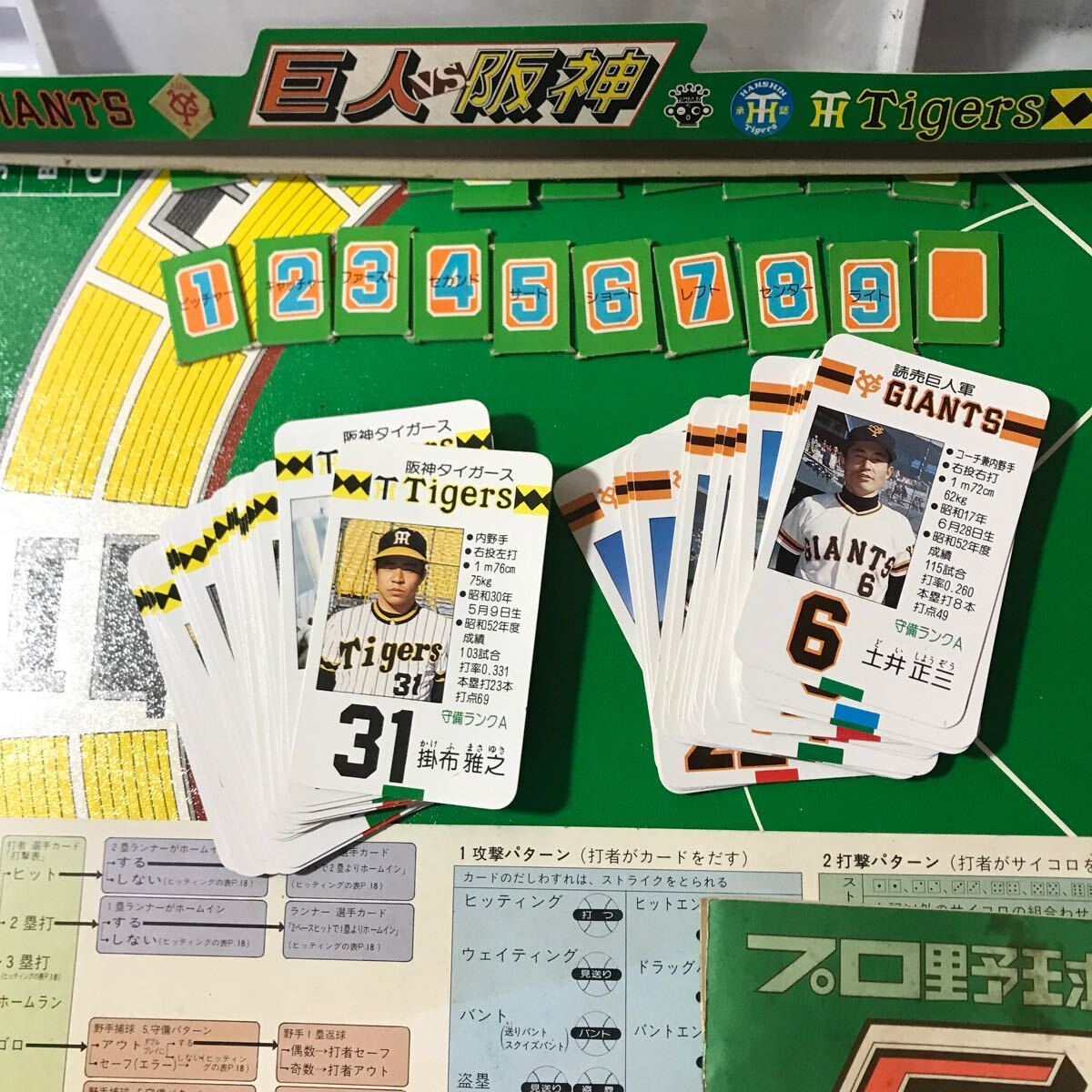 旧タカラ プロ野球ゲーム 巨人VS阪神 ボードゲーム　昭和レトロ 当時物 欠品無し 状態良好 送料無料 匿名配送_画像6