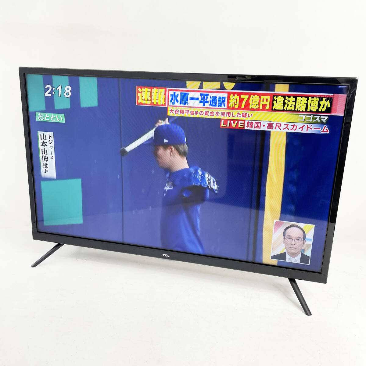 中古☆TCL 液晶カラーテレビ 32S516E 外付けHDD録画対応 32V型 Android TV リモコン付 動作良好★福岡市近郊配送3,300円～_画像1