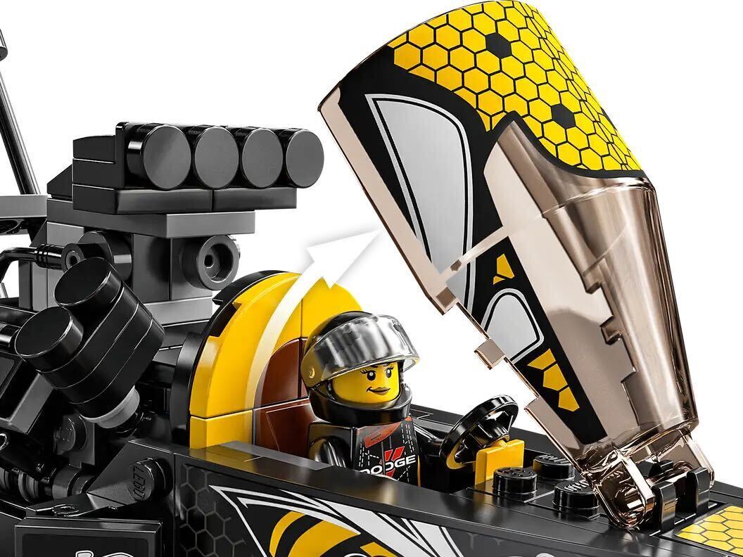 美品 LEGO Speed Champions Mopar Dodge SRT Top Fuel Dragster ドラッグレース レゴ ブロック Dodge ダッジ_画像3