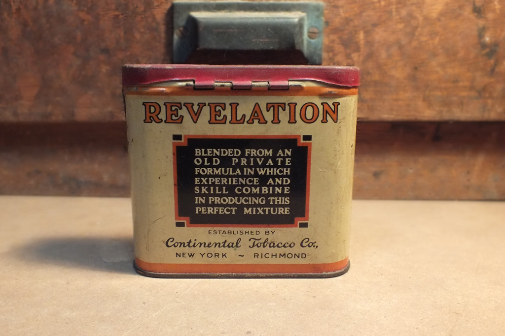 [ Vintage жестяная банка ] TINfili суп Maurice жестяная пластина жестяная банка Vintage Revelation Tobacco Philip Morris Tin Can