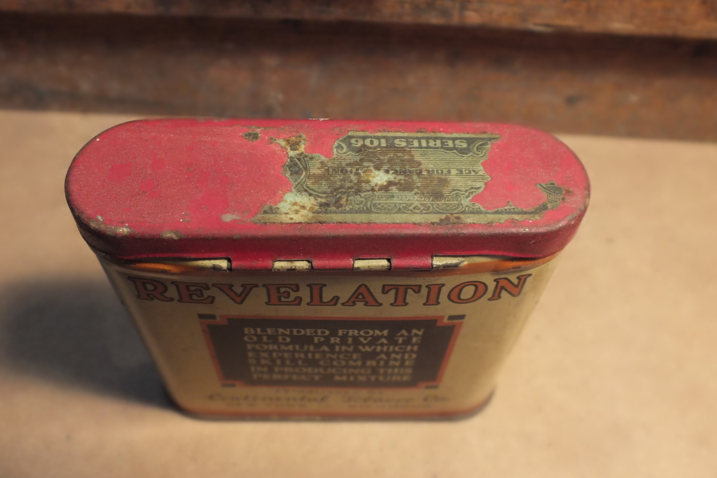 [ヴィンテージ缶] TIN フィリッスープモリス ブリキ缶 Vintage Revelation Tobacco Philip Morris Tin Can_画像3