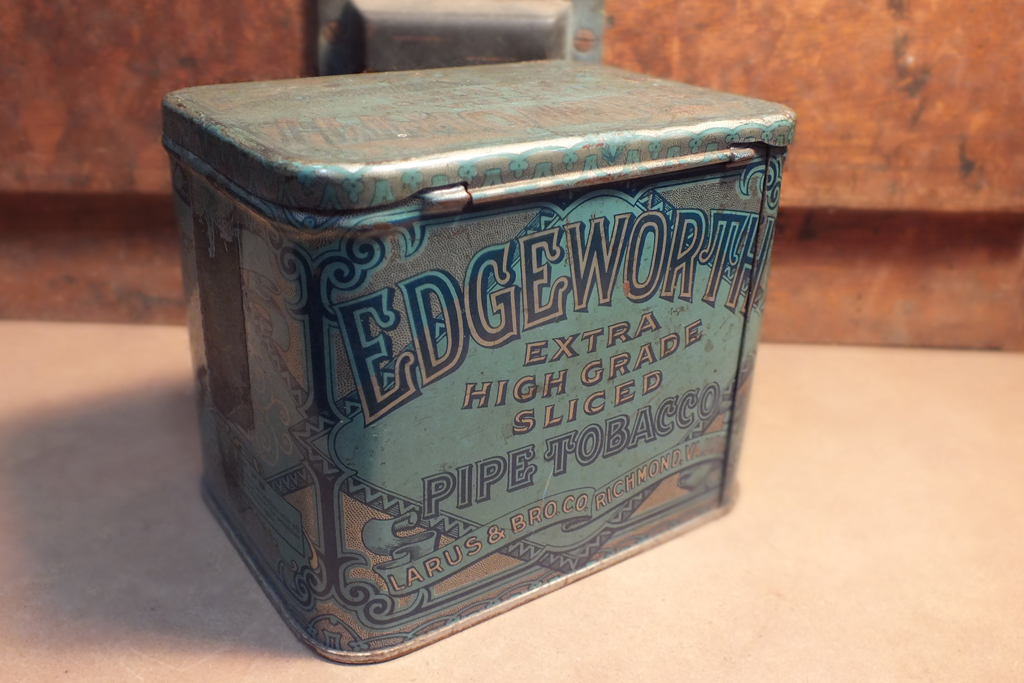 [ヴィンテージ缶] TIN エッジワース プラグスライス パイプ・タバコ ブリキ缶　Vintage Edgeworth Plug Slice Tobacco TinCan_画像3