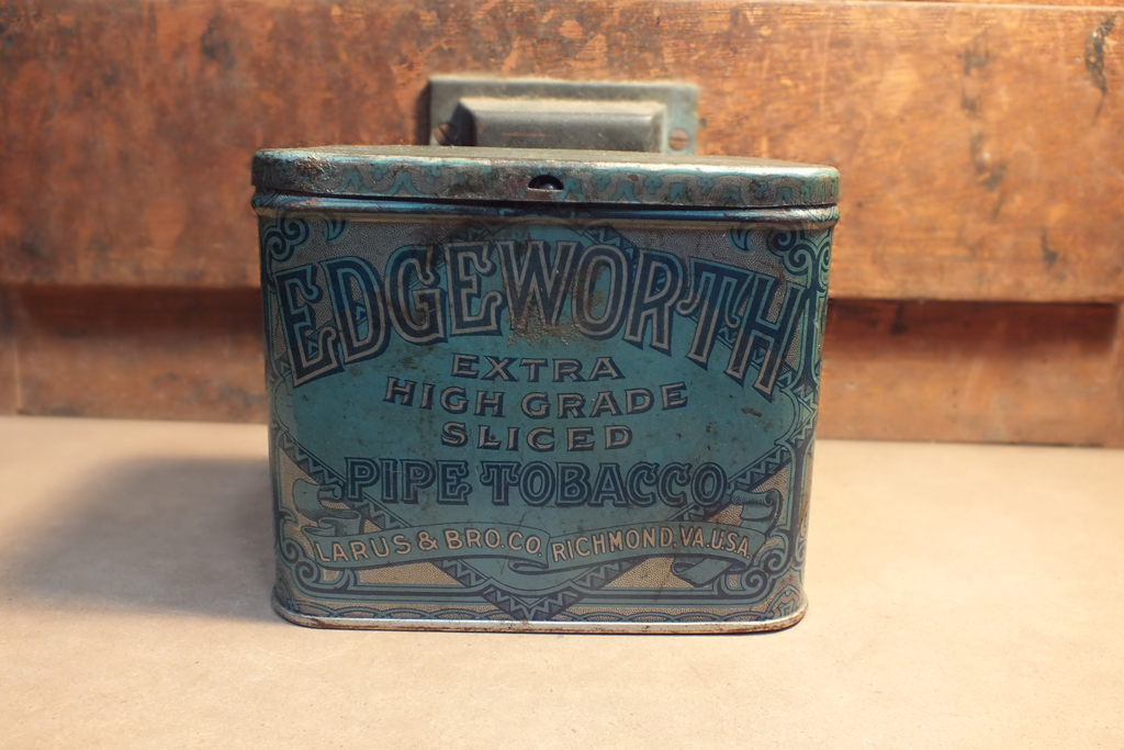 [ヴィンテージ缶] TIN エッジワース プラグスライス パイプ・タバコ ブリキ缶　Vintage Edgeworth Plug Slice Tobacco TinCan_画像1