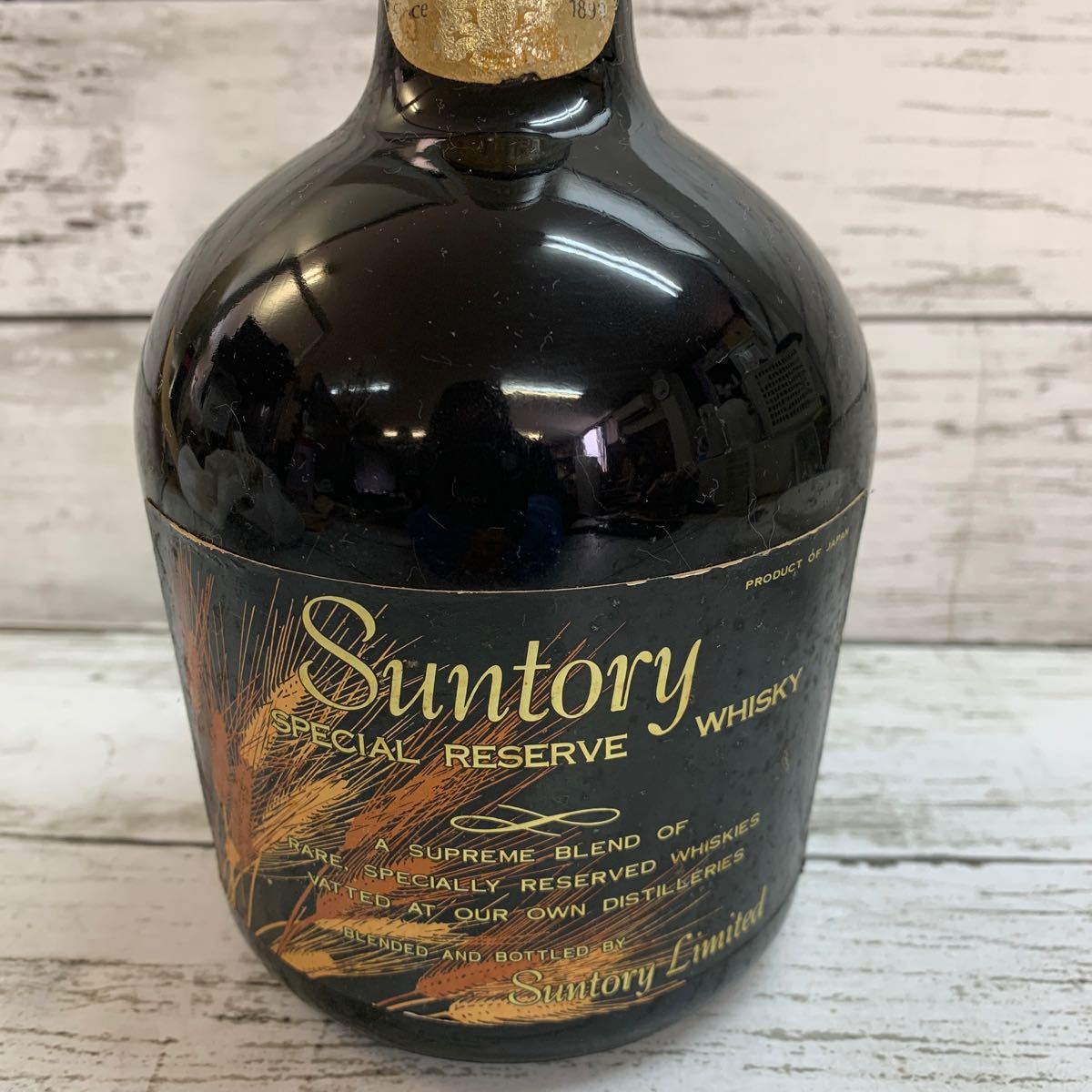 【古酒】未開栓 特級 SUNTORY サントリー スペシャル リザーブ 70周年記念ボトル 麦穂ラベル 760ml 43% 総重量1276g 酒 アルコールの画像3