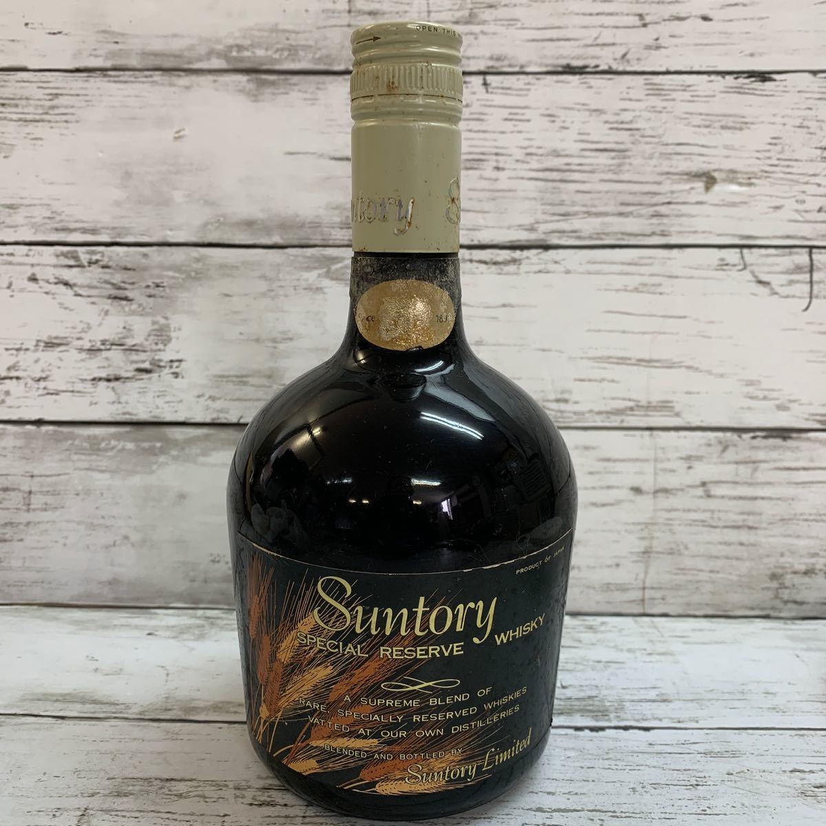 【古酒】未開栓 特級 SUNTORY サントリー スペシャル リザーブ 70周年記念ボトル 麦穂ラベル 760ml 43% 総重量1276g 酒 アルコールの画像1