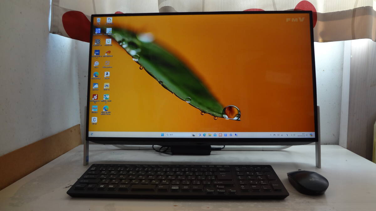 【新生活】富士通 TV視聴/録画機能付き 23.8インチ液晶一体型PC ESPRIMO FMVF53D1BJ windows11 Microsoft Office 2019付き (一部難あり)
