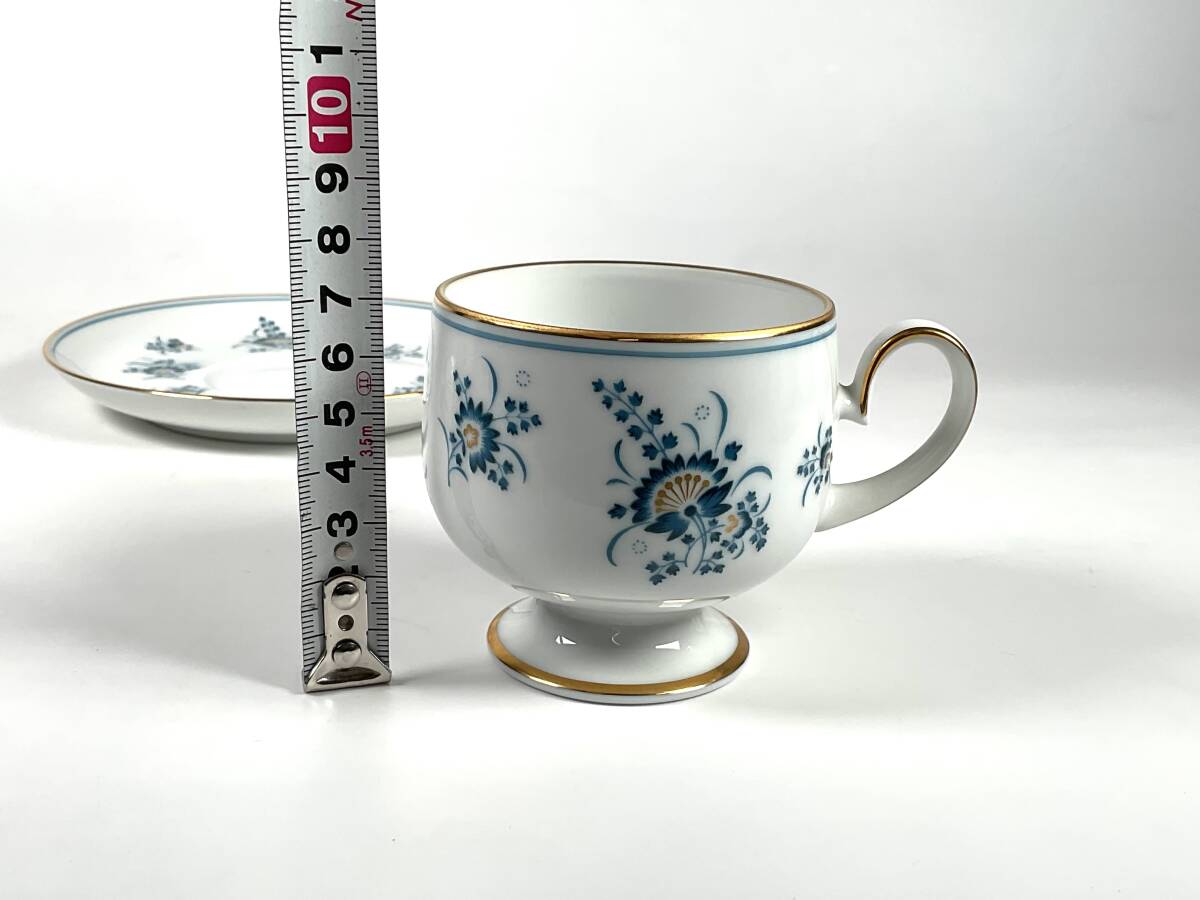 Noritake JAPAN ノリタケ　ブルーフラワー　カップ&ソーサー　5客_画像6