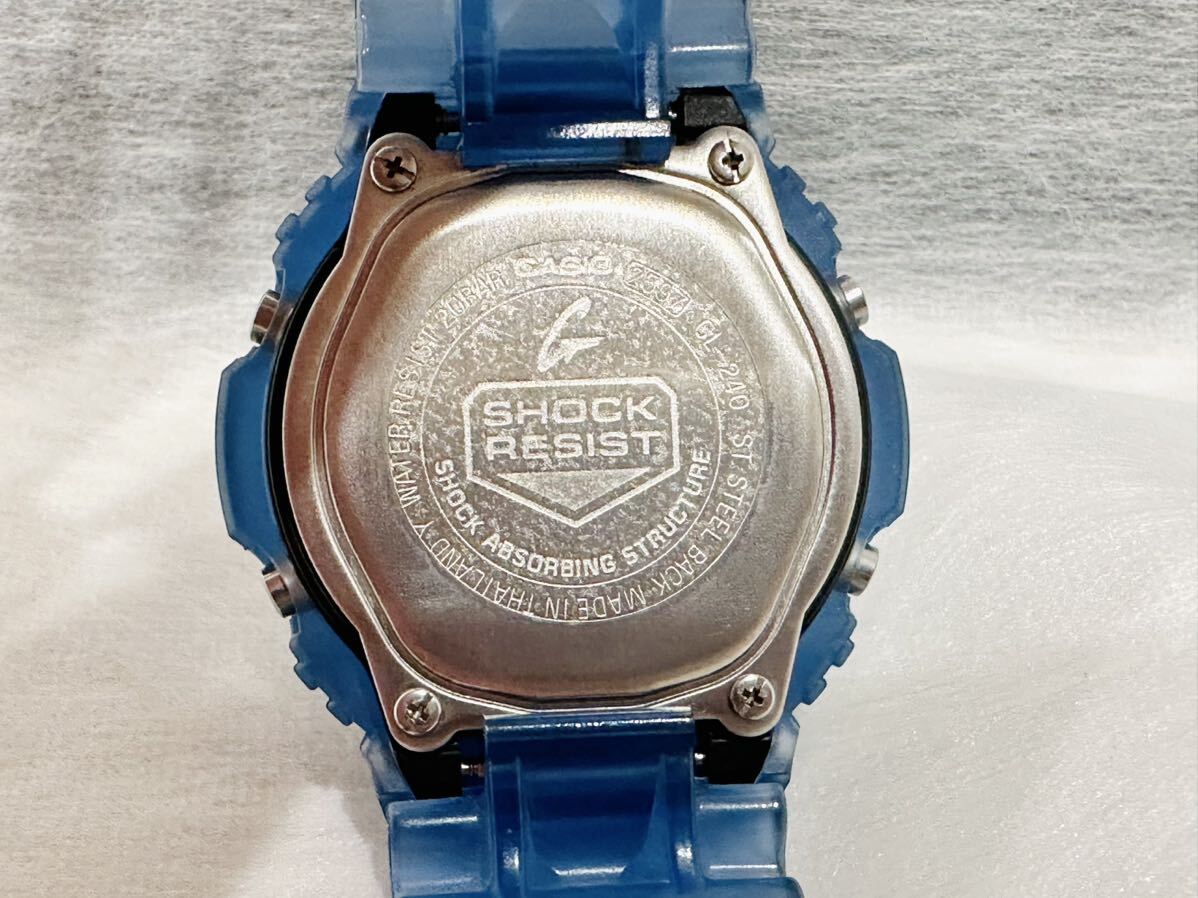 ◇CASIO カシオ G-SHOCK Gショック 腕時計クリアブルー スケルトン スティング GL-240 稼働品◇の画像6