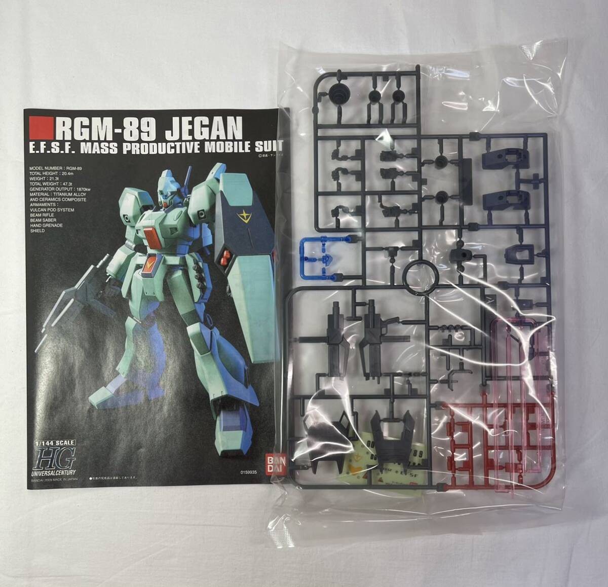 【管:GMD504】HGUC 1/144 ジェガン「機動戦士ガンダム 逆襲のシャア」HG RGM-89・バンダイ_画像3