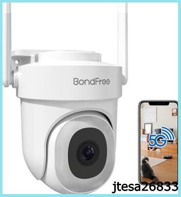 ■送料無料■BondFree 【最新400万画素 2K画質】 防犯カメラ 屋外 5GHz/2.4GHz WiFi対応 防犯カメラ_画像1