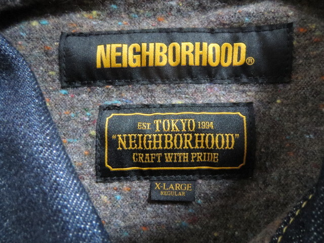 送料無料 人気即完売 NEIGHBORHOOD ネイバーフッド STOCKMAN TYPE-B/C-JKT INDIGO XL 正規品 日本製 新品未使用 タグ,ハンガー,袋付き_INDIGO　 XLサイズ