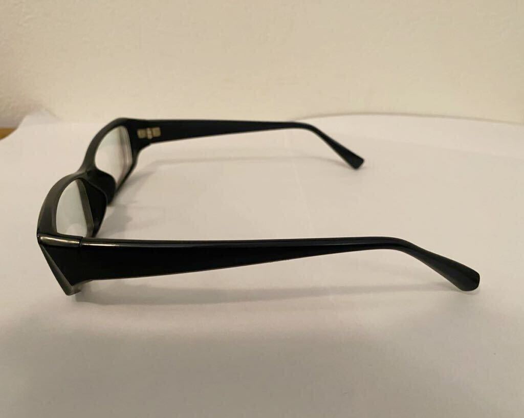 【送料無料】黒縁メガネ　ブラック 眼鏡 メガネ拭き付き　_画像4