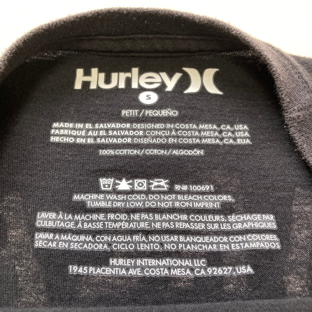 Hurley　ハーレー　CHEERS！ プリント Tシャツ　ブラック/黒　S PETIT_画像6