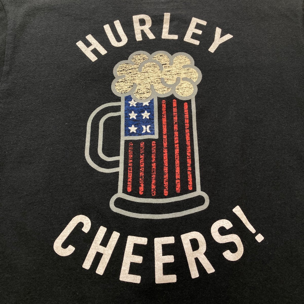 Hurley　ハーレー　CHEERS！ プリント Tシャツ　ブラック/黒　S PETIT_画像2