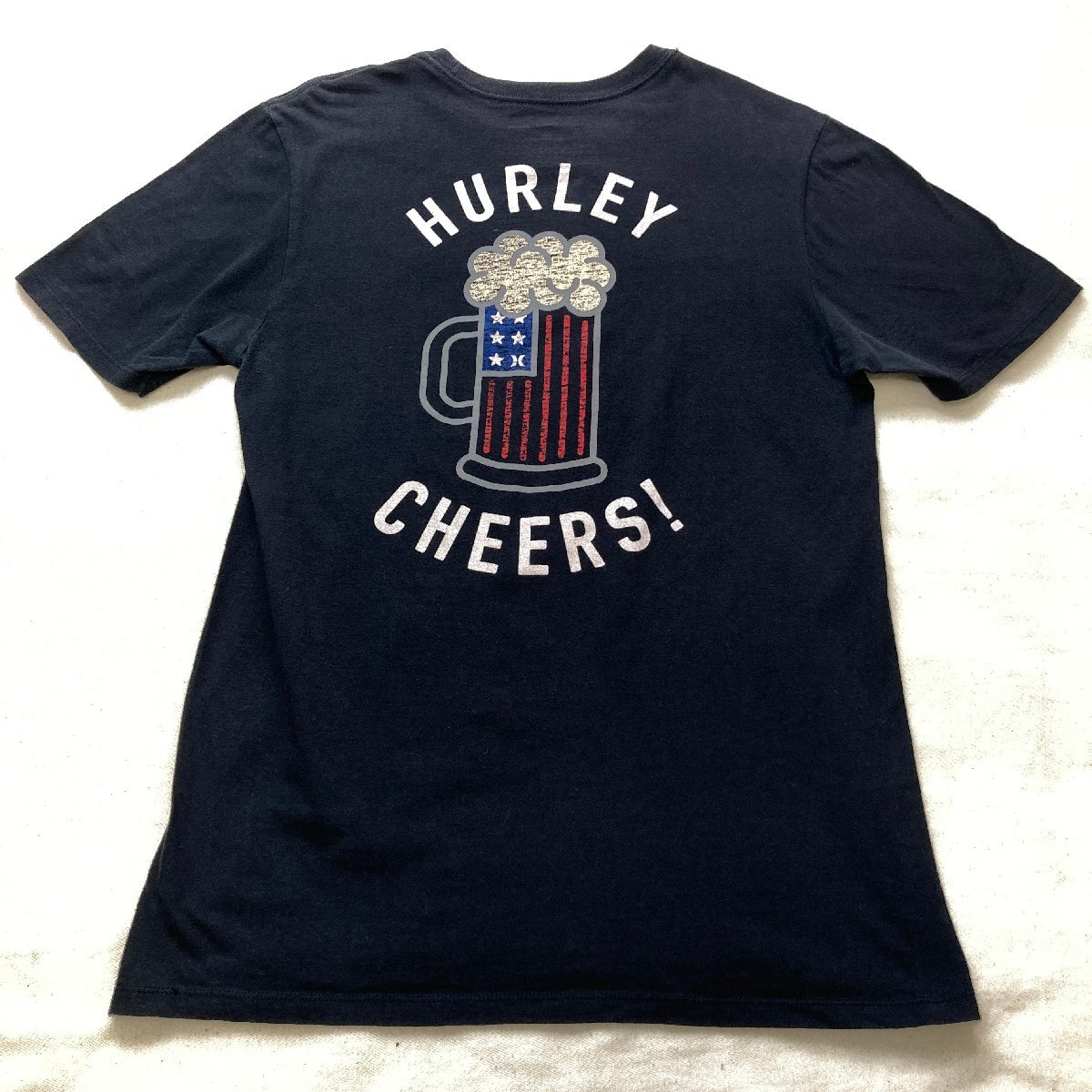 Hurley　ハーレー　CHEERS！ プリント Tシャツ　ブラック/黒　S PETIT_画像1