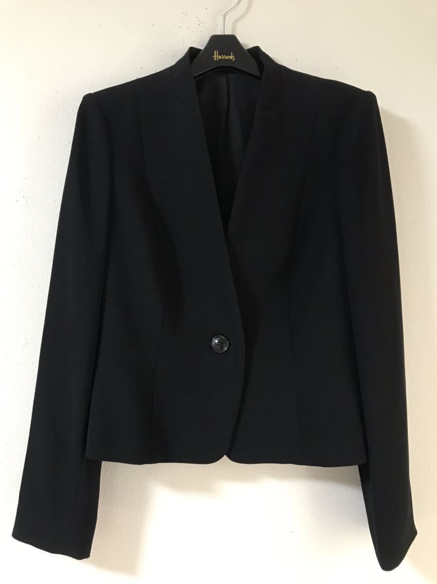 アナイ　春夏ジャケット（36）・スカート（38）セットアップスーツ ブラック ※2013年頃の新品購入品　生地も縫製も優れた美品です_画像1
