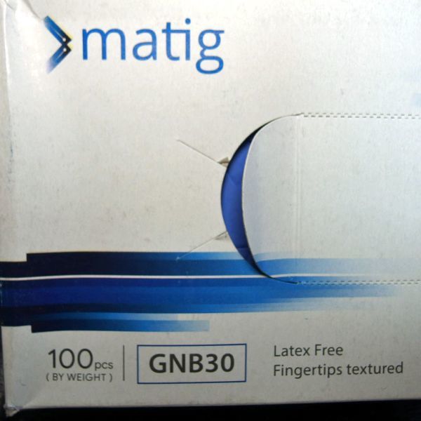 matig ニトリル手袋 使い捨て パウダーフリー GNB30 サイズM 100枚箱x20箱（新品）の画像4