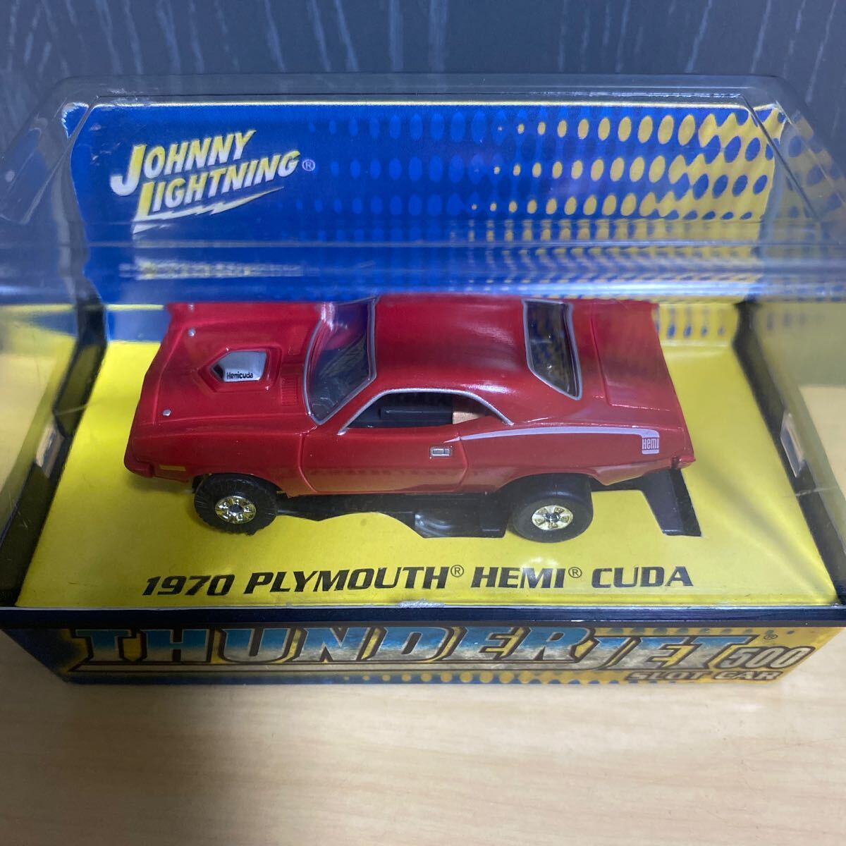 ジョニー ライトニング Johnny Lightning 1970 Plymouth Hemi Cuda Thunder Jet 500 Slot Carの画像2