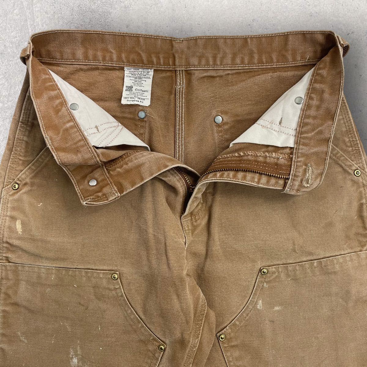 【W29 / L30】 90s Carhartt カーハート ダブルニー ペインターパンツ ワーク カーゴ 希少 ヴィンテージ USA製 Wニー アメリカ古着_画像2