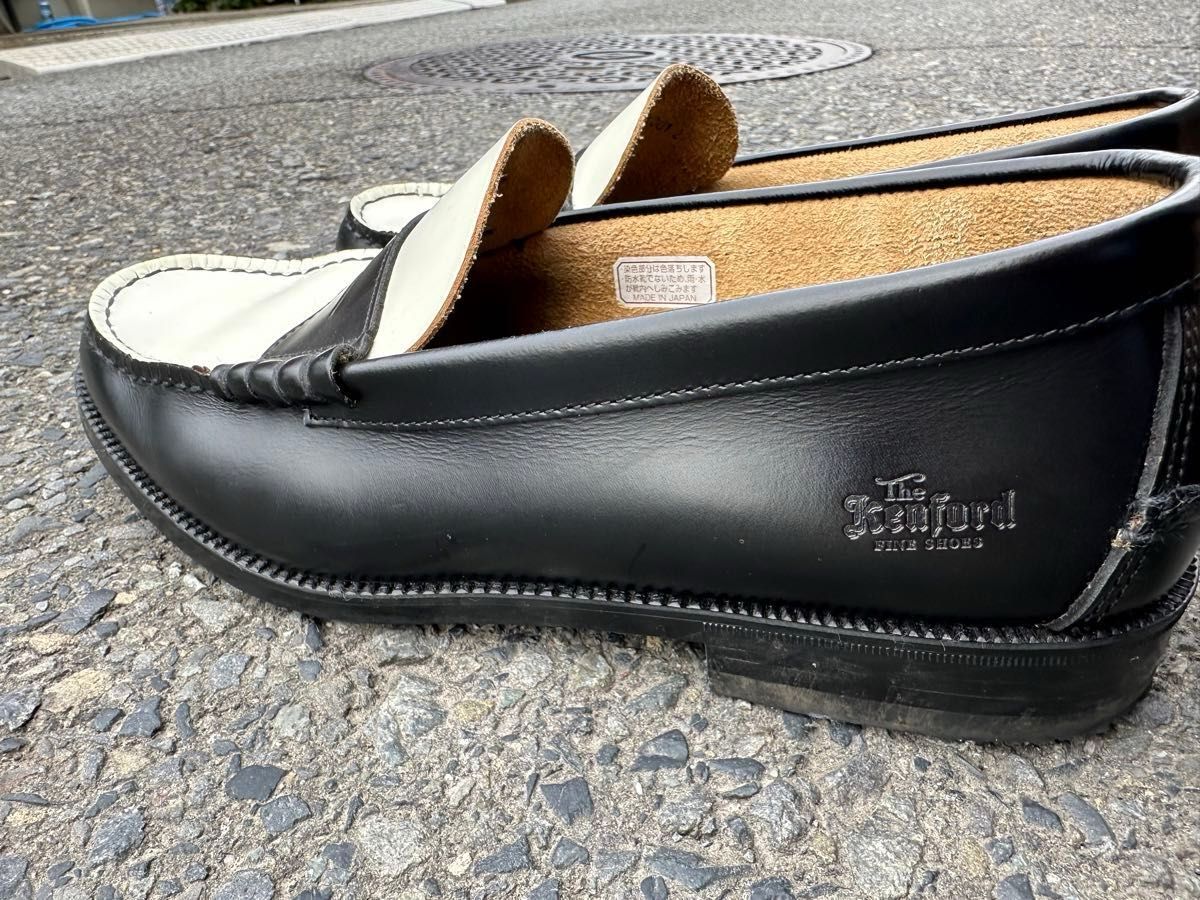 The kenford fineshoes ローファー /BLACK WHITE 靴 白 ブラック ローファー 発表会