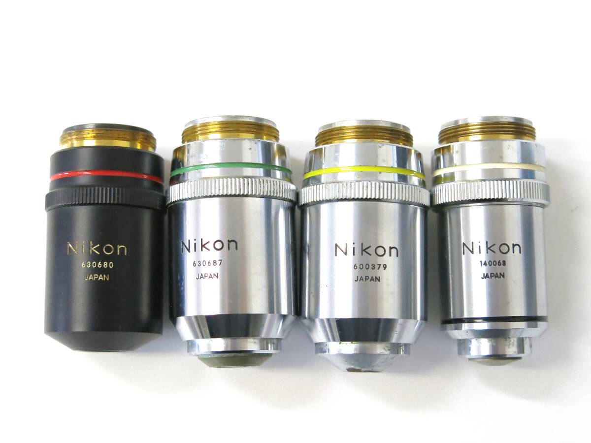 ◆Nikon/ニコン◆顕微鏡 対物レンズ4点セット+レボルバー/Plan Apo 4 0.16 160/- など/現状_画像2