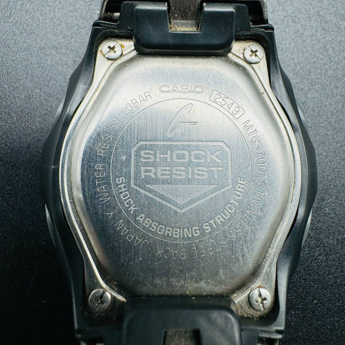 CASIO カシオ G-SHOCK ジーショック MTG-700 2549 不動 ジャンク 現状品 ベルト壊れ デジタル時計 中古 コレクション 格安 1円出品 7484_画像5