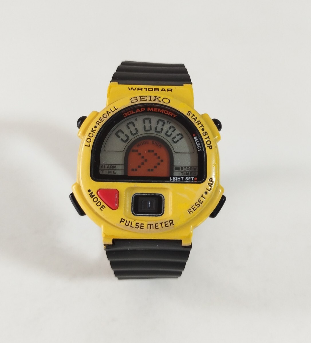 ジャンク　SEIKO　セイコー　パルスメーター　アラーム　クロノグラフ　デジタル　腕時計　クォーツ　レア　血圧測定_画像4