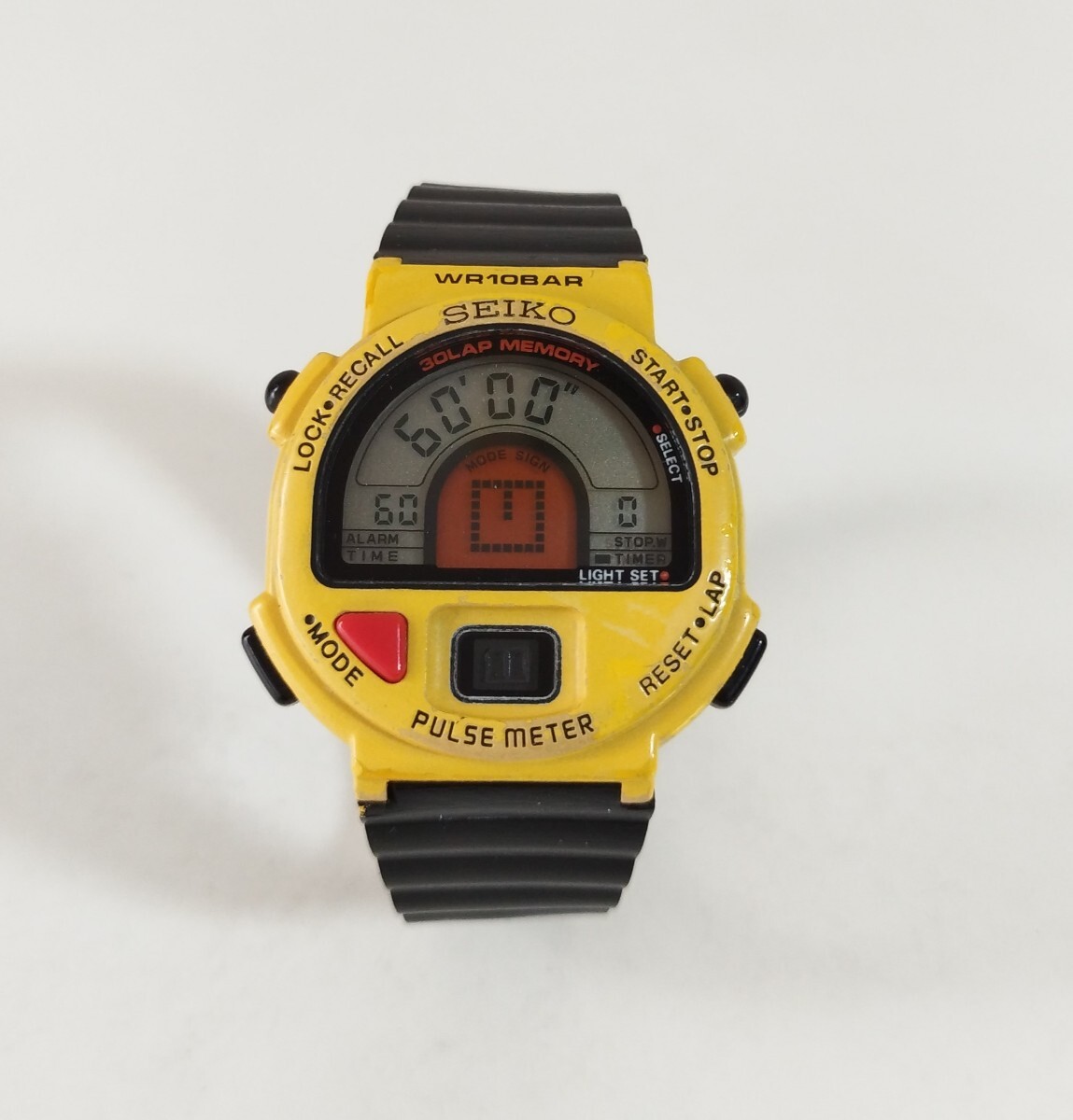 ジャンク　SEIKO　セイコー　パルスメーター　アラーム　クロノグラフ　デジタル　腕時計　クォーツ　レア　血圧測定_画像5