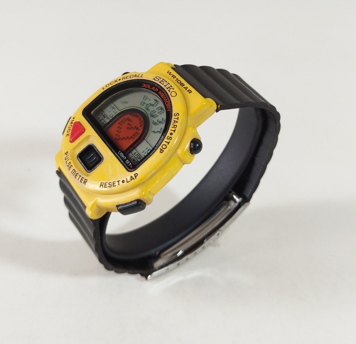 ジャンク　SEIKO　セイコー　パルスメーター　アラーム　クロノグラフ　デジタル　腕時計　クォーツ　レア　血圧測定_画像8