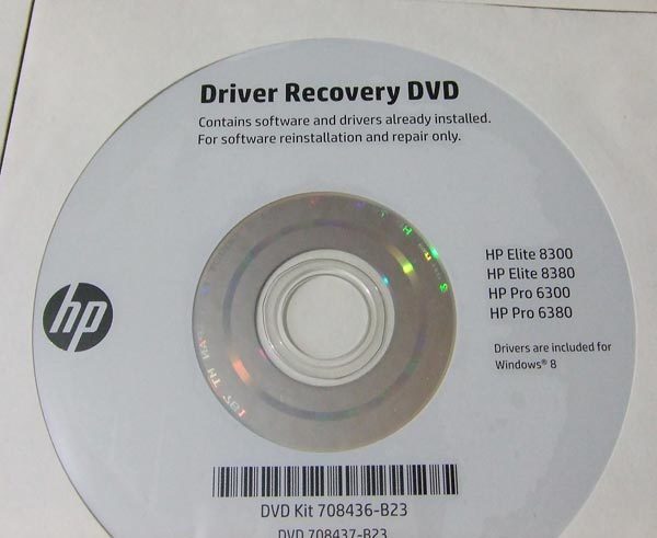 HP System Recovery Pro 6300 Elite 8300 Windows7 64bit Disc1-3+1_画像3