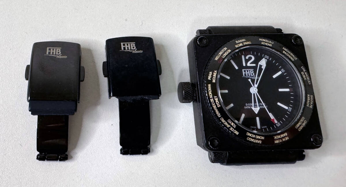 【 FHB 腕時計】エフエイチビー ブラック 黒 ベルトの画像3