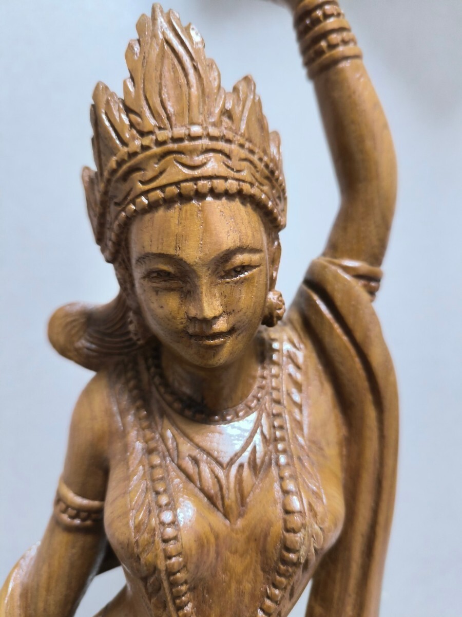 一本彫り 木彫 神仏像 女神像 仏像 彫刻 縁起物_画像3