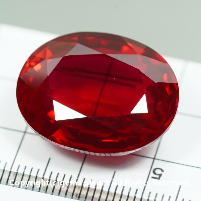 クリックポスト 超大粒 47.66ct ピジョンブラッド合成ルビー129_画像4