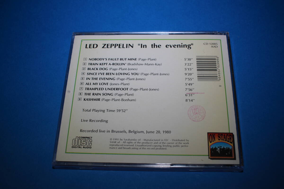 ■送料込■輸入盤■IN THE EVENING■Led Zeppelin レッドツェッペリン■