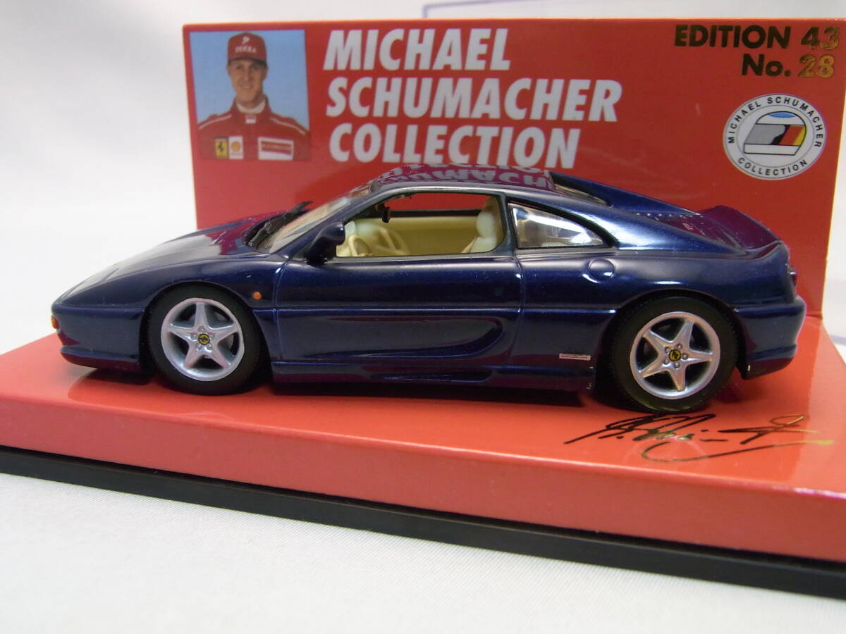 ★レア物!★Ferrari フェラーリ F355 1994 紺 1/43【Ｍ.シューマッハ コレクションNo.28】★510430013★検:ベルリネッタ V8 F129B_画像2