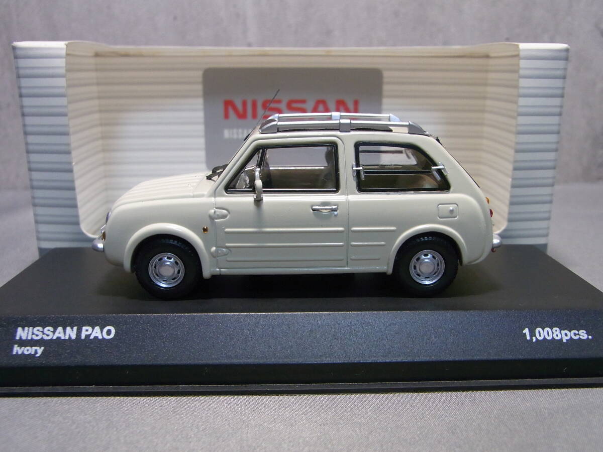 ★日産純正箱!★NISSAN PAO Canvas Top Ivory/White 1/43【PK10 パオ キャンバストップ】★日産オンラインショップ限定品 パイクカー_画像3