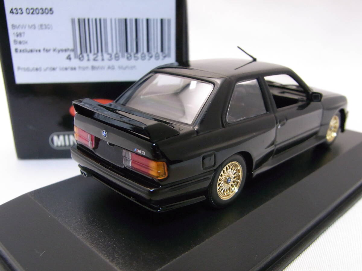 ★レア!★BMW M3 1987 Black 1/43【E30 Exclusive for Kyosho】★MINICHAMPS 京商特注 433020305★_画像2